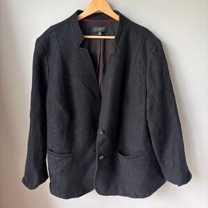 Talbots Wool Blend Blazer Jacket Black Womens‎ Plus Size 22W Fall/winter GUC